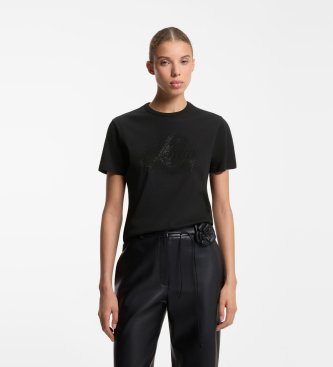 HUGO T-shirt Damacia zwart