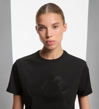 HUGO T-shirt Damacia zwart