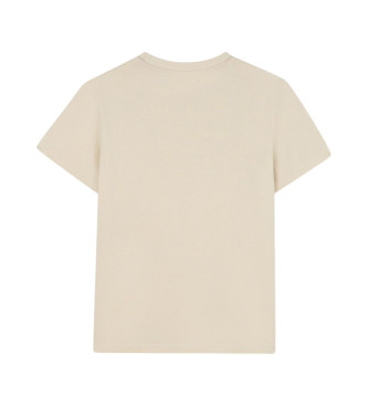 HUGO T-shirt a manica corta con logo beige