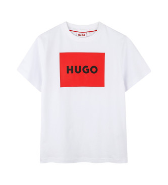 HUGO Kortrmet T-shirt med hvidt logo