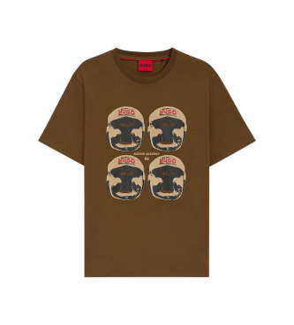 HUGO T-shirt Diboxer marron