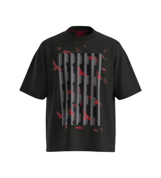 HUGO T-shirt Digraph noir