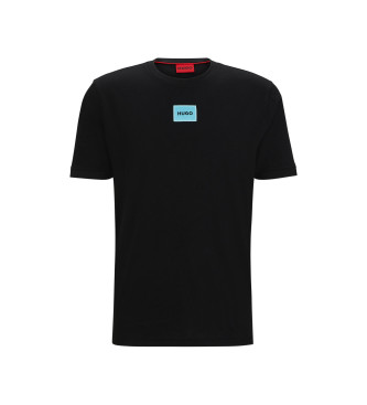 HUGO Camiseta Diragolino negro