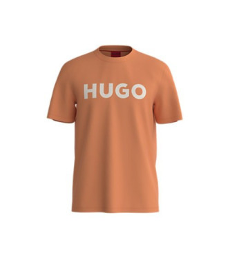 HUGO Majica Dulivio oranžna