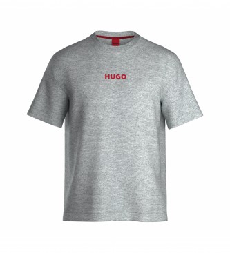HUGO Linked T-shirt grey - designer shoes footwear best ESD and brands and accessories - shoes fashion, Store