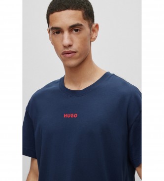 HUGO T-shirt blu navy collegata