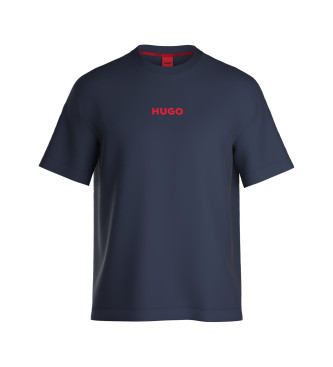 HUGO T-shirt blu scuro collegata