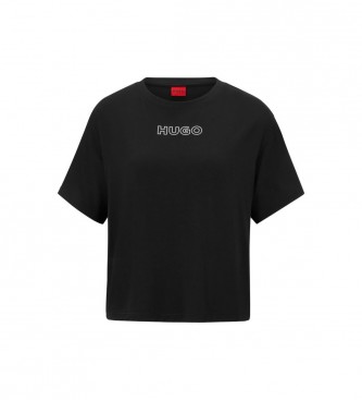HUGO T-shirt com logótipo Preto