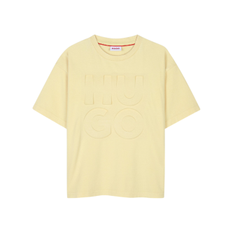 HUGO Marca geel T-shirt