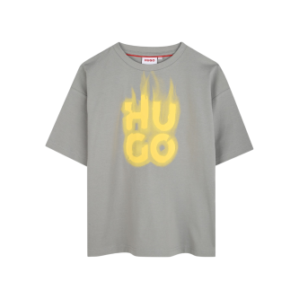 HUGO Grijs gebreid T-shirt