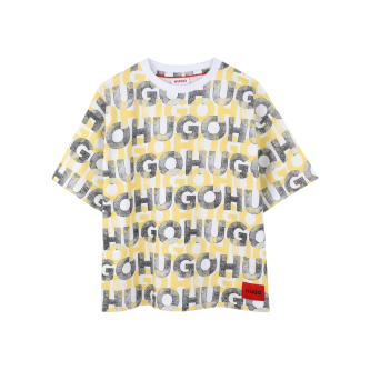 HUGO Bedrukt T-shirt wit