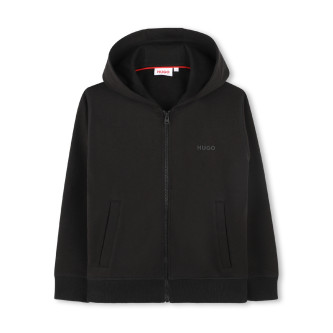 HUGO Black Hooded Cardigan