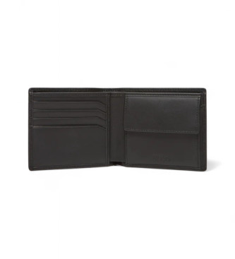 HUGO Portefeuille Ethon en cuir noir