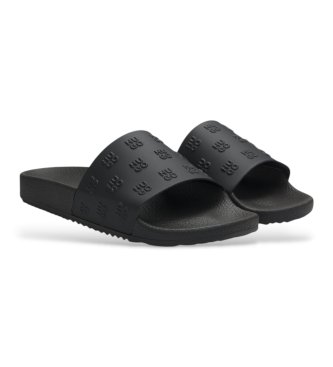 HUGO Flipflops med ovandel med svart logotyp