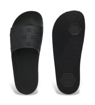 HUGO Flipflops med ovandel med svart logotyp