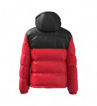 HUGO Steppjacke rot, schwarz