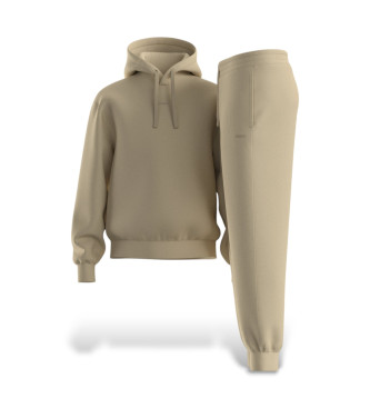 HUGO Relaxed tracksuit with contrasting beige logos