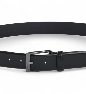 HUGO Black logo engraved belt