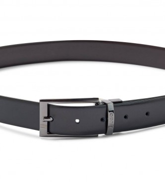 HUGO Elvio Leather Belt preto
