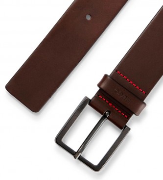 HUGO Brown Gionio Leather Belt