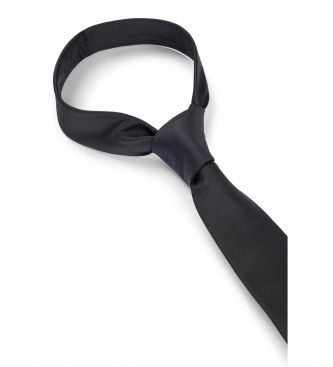 HUGO Cravate en soie noire