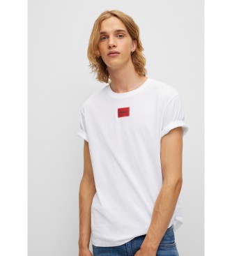 HUGO T-shirt Diragolino bianca