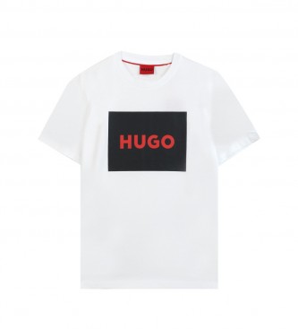 HUGO T-shirt bianca con logo HUGO