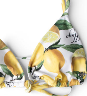 HUGO Bikini Top Fancy yellow