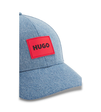 HUGO Niebieska dżinsowa czapka