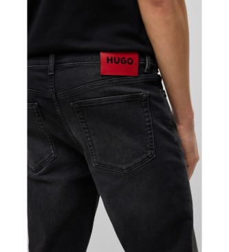 HUGO Tapered Fit Jeans zwart
