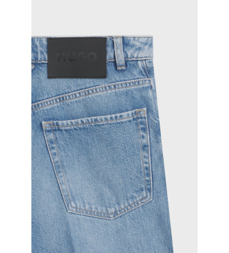 HUGO Jeans met wijde pijpen in blauwe denim