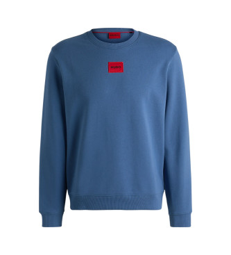 HUGO Pull polaire bleu  coupe rgulire