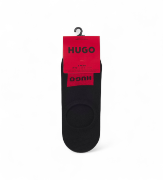 HUGO Set di 3 calzini neri Cot