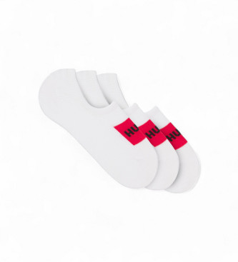 HUGO Set di 3 calzini bianchi Cot