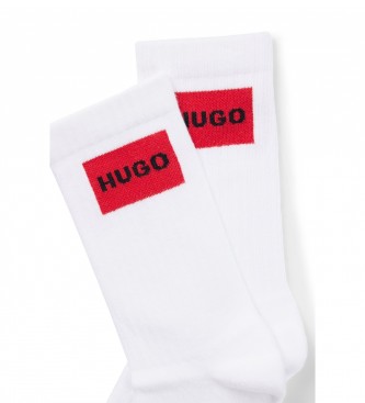 HUGO Pack 2 Pares de Calcetines Etiqueta blanco