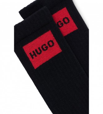 HUGO Frpackning med 2 par Black Label-strumpor
