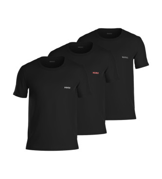 HUGO Pack 3 Camisetas Triplet negro