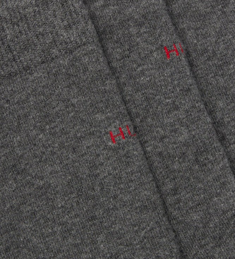 HUGO Lot de 3 paires de chaussettes colores grises