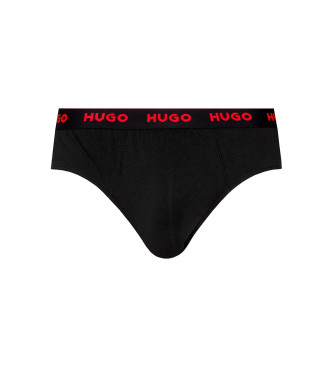 HUGO 3 Packs de slips triples noir