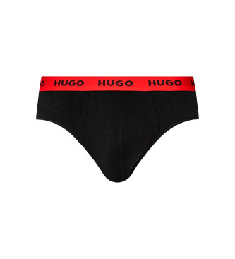 HUGO Pack 3 Slips Triple negro