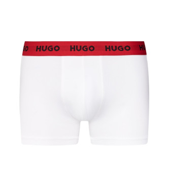 HUGO Set tes boxers zwart, wit, rood