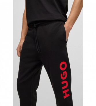 Pantalones de chándal en felpa de algodón con etiqueta con logo roja de  Hugo Talla XS Color BLACK 001