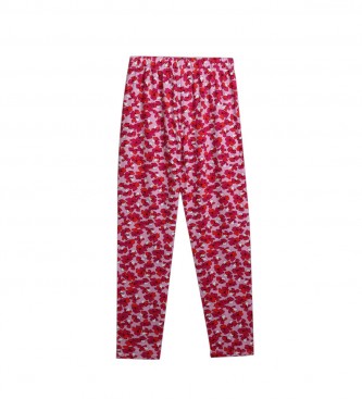 HUGO Pantalon rose à fleurs