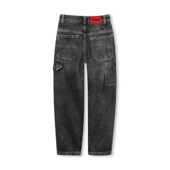 HUGO Locker geschnittene Jeans schwarz