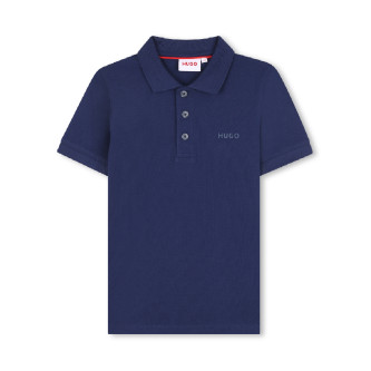HUGO Polo in piqu blu