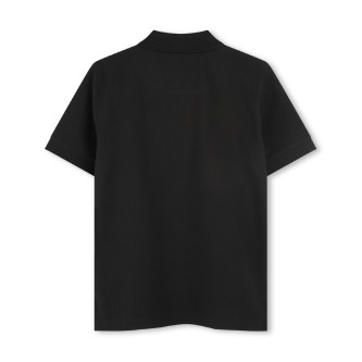 HUGO Polo in piqu nero
