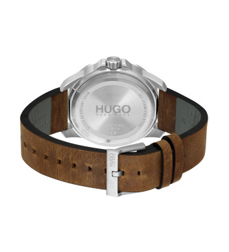 HUGO Analoog horloge met leren band Streetdriver Marine