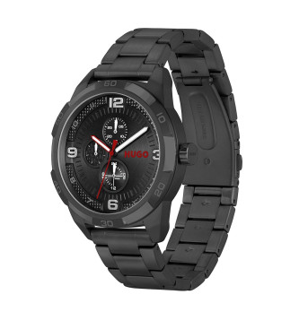 HUGO Grip analogue watch black