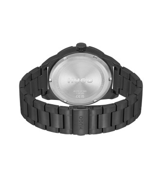 HUGO Grip analogue watch black
