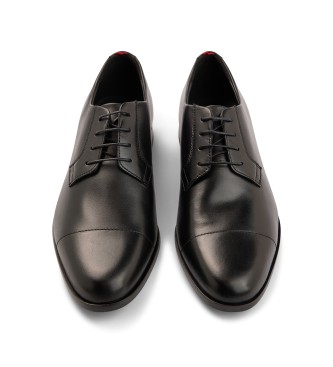 HUGO Black Derby leather shoes